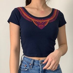 boho navy tee